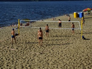 Beach volleyball is popular during the summer. At winter temperatures drop to minus 20 and snow-volleball hasn't became a success