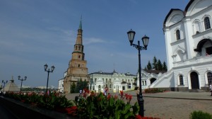 Soyembika Tower: According to legend the tower was built in seven days by Ivan the Terrible's artisans. The tower supposedly received its name after the wife of the last khan through herself from the top. The first tier of the building was built in the 15th-16th century, while the other tiers appear to have been built in the 17th-18th century.